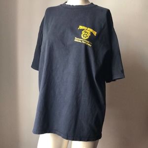 NJ Union Teamsters Black and Yellow 100% Cotton Made in USA T-Shirt - XL